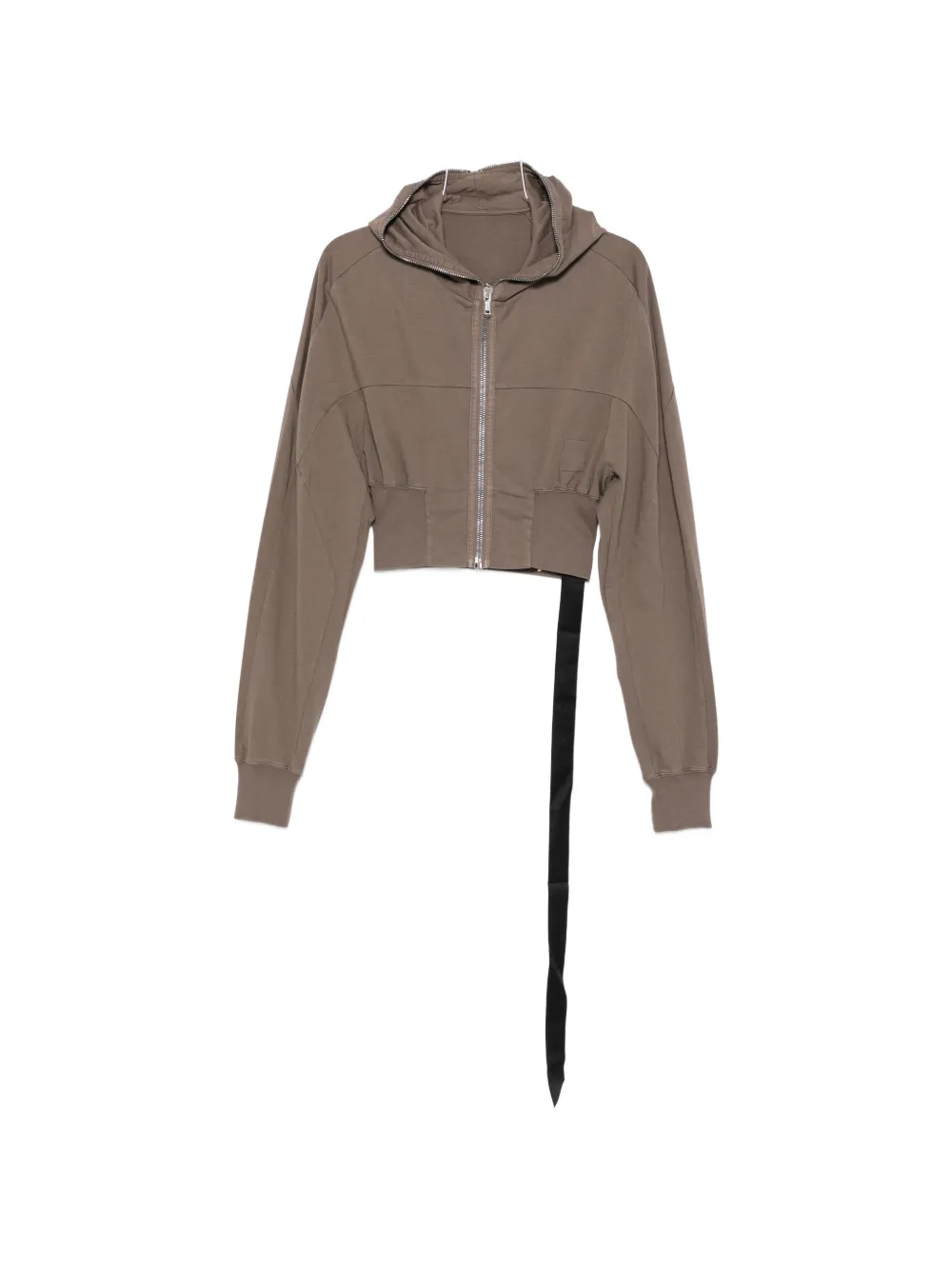 Rick Owens DRKSHDW cropped zip-up hoodie - Marrone