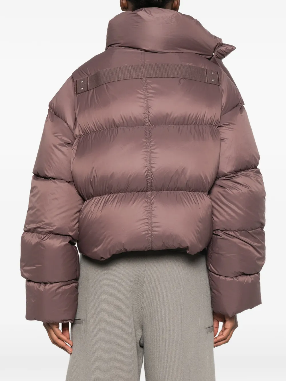 Rick Owens Donsjack met trechterhals Paars