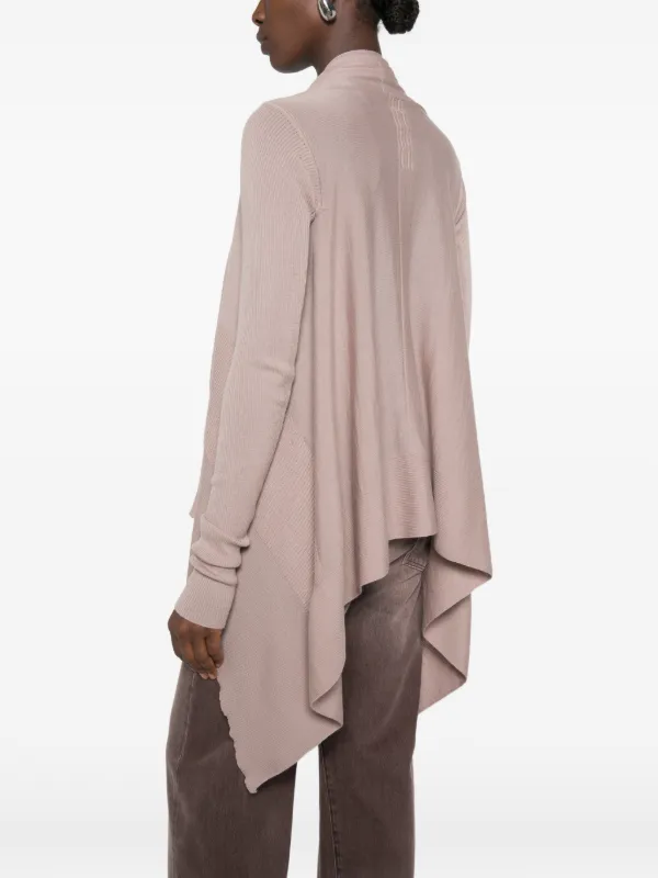 Rick Owens Draped asymmetric-hem Cardigan | Neutrals | FARFETCH