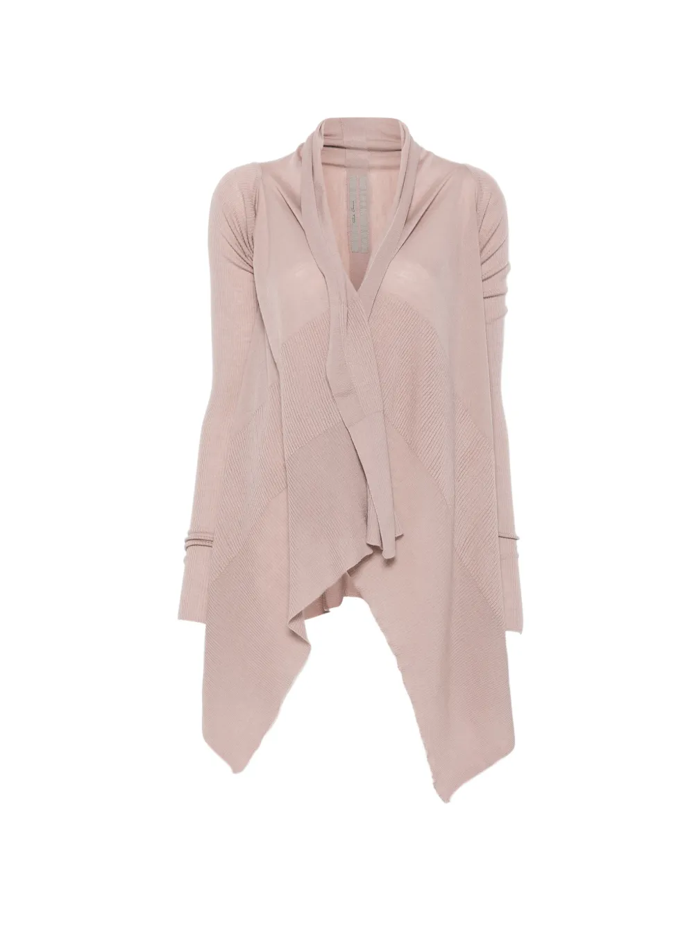 Rick Owens draped asymmetric-hem cardigan - Toni neutri