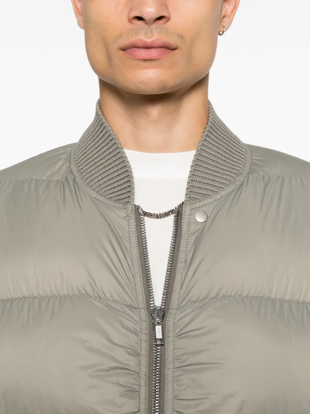 Rick Owens Gewatteerd jack Grijs