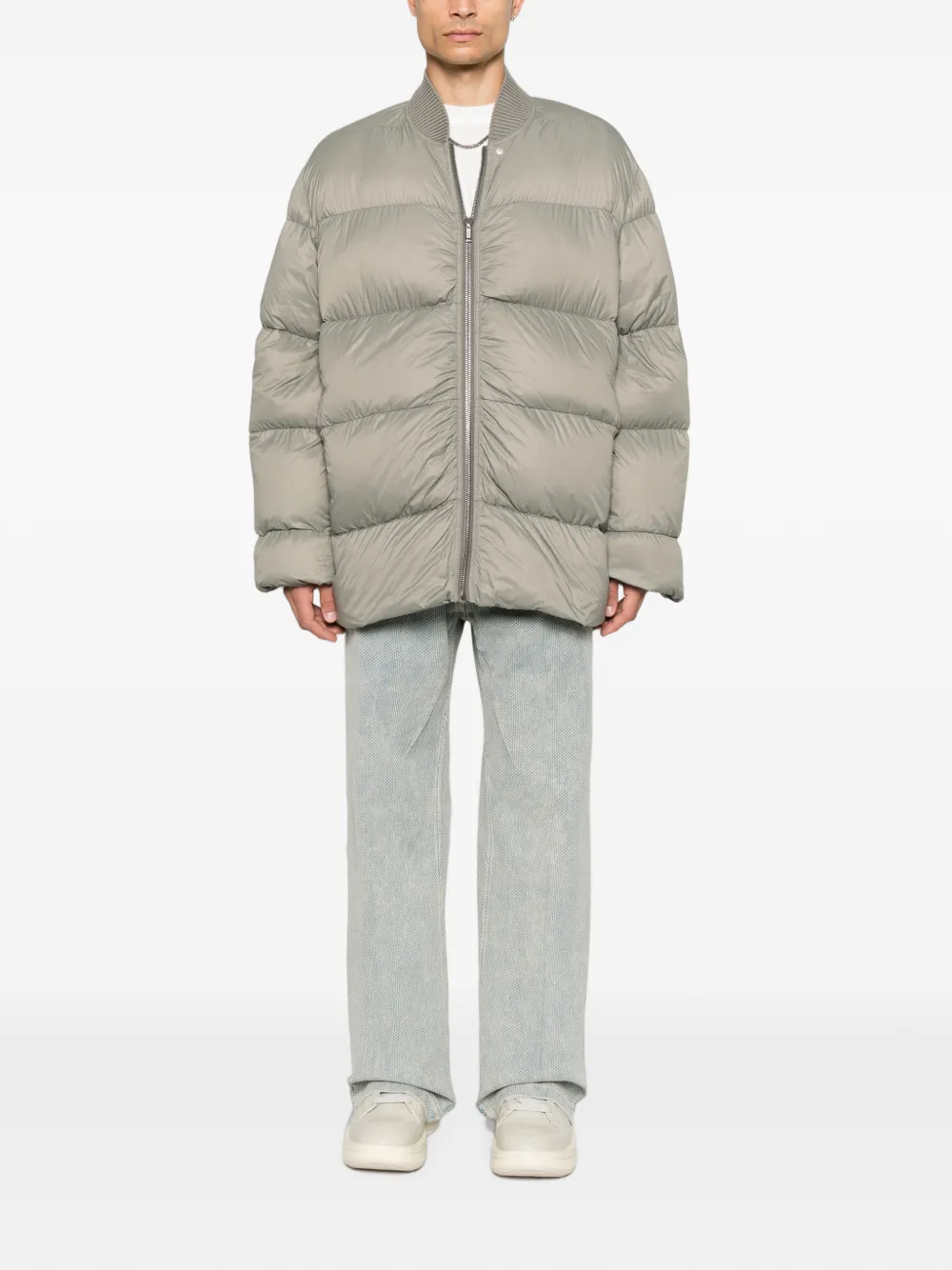 Rick Owens Gewatteerd jack Grijs
