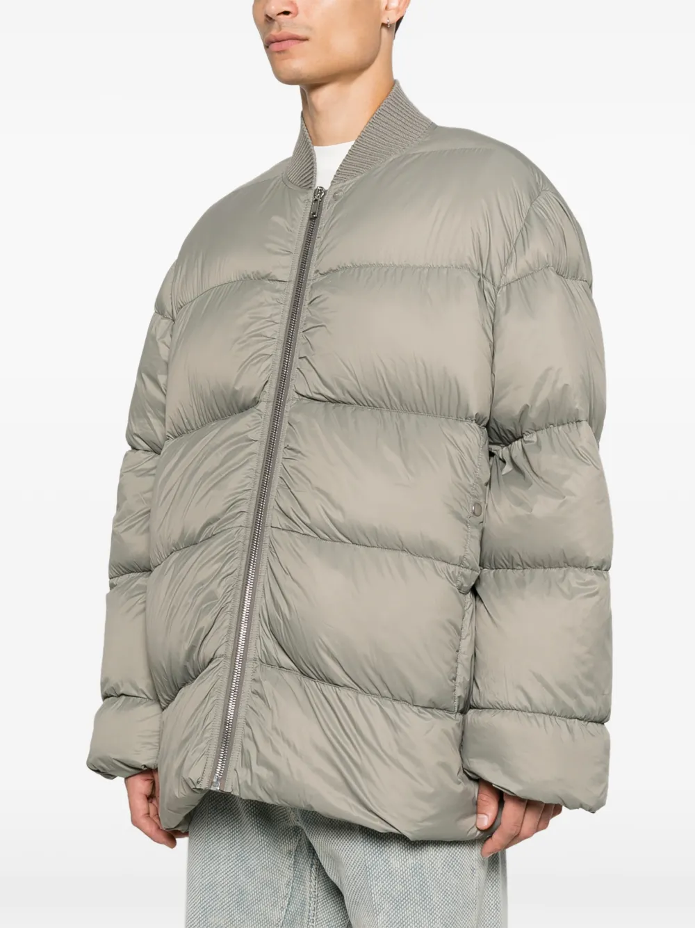 Rick Owens Gewatteerd jack Grijs