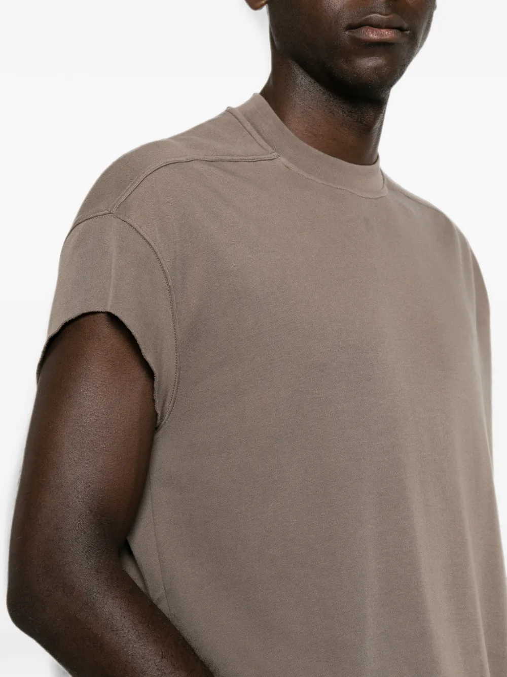 Rick Owens Rick S Jumbo mouwloos T-shirt Bruin