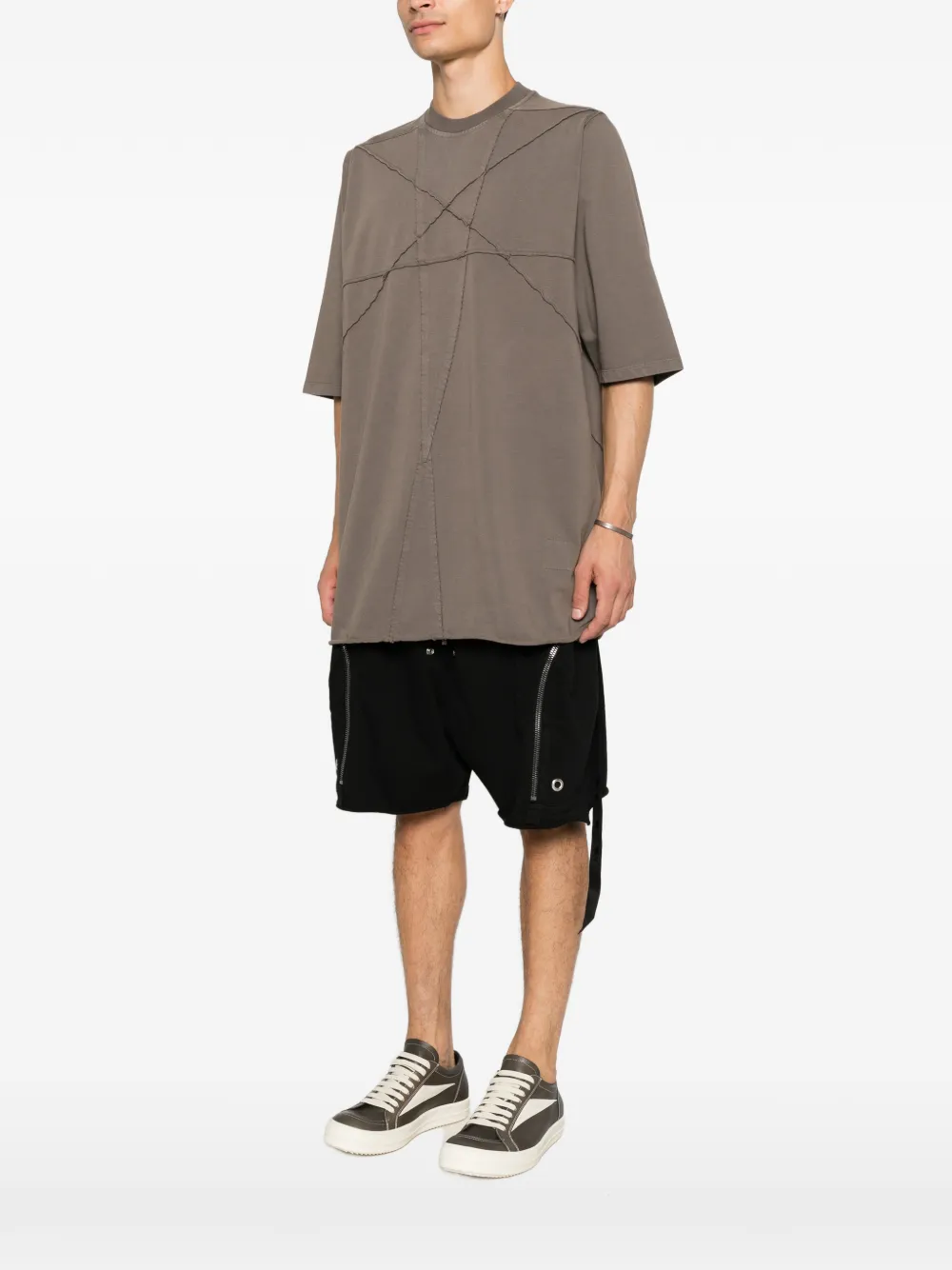 Rick Owens DRKSHDW T-shirt met pentagram-stiksel Grijs
