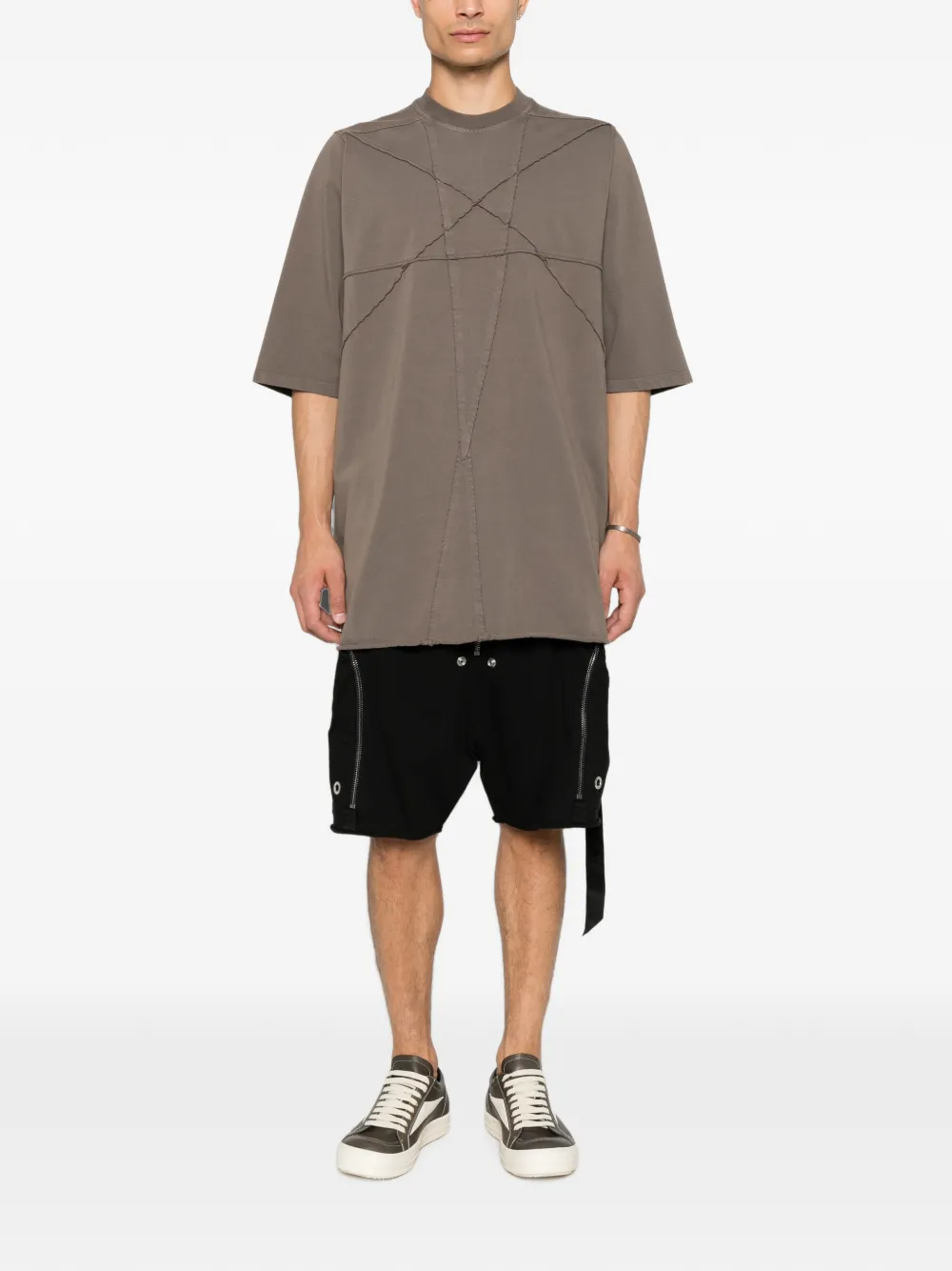 Rick Owens DRKSHDW T-shirt met pentagram-stiksel Grijs