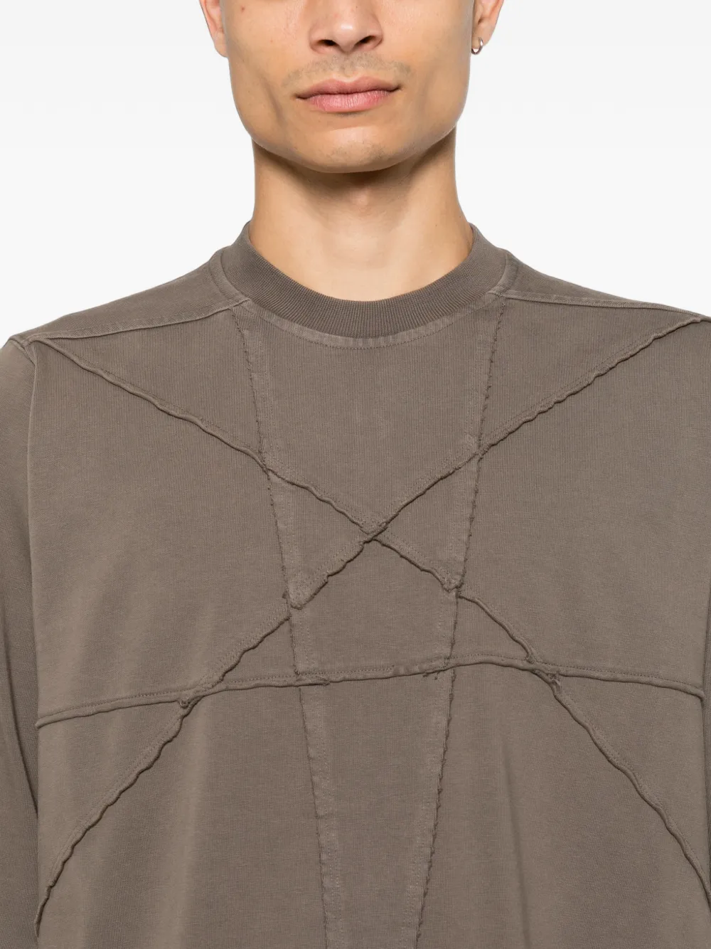 Rick Owens DRKSHDW T-shirt met pentagram-stiksel Grijs