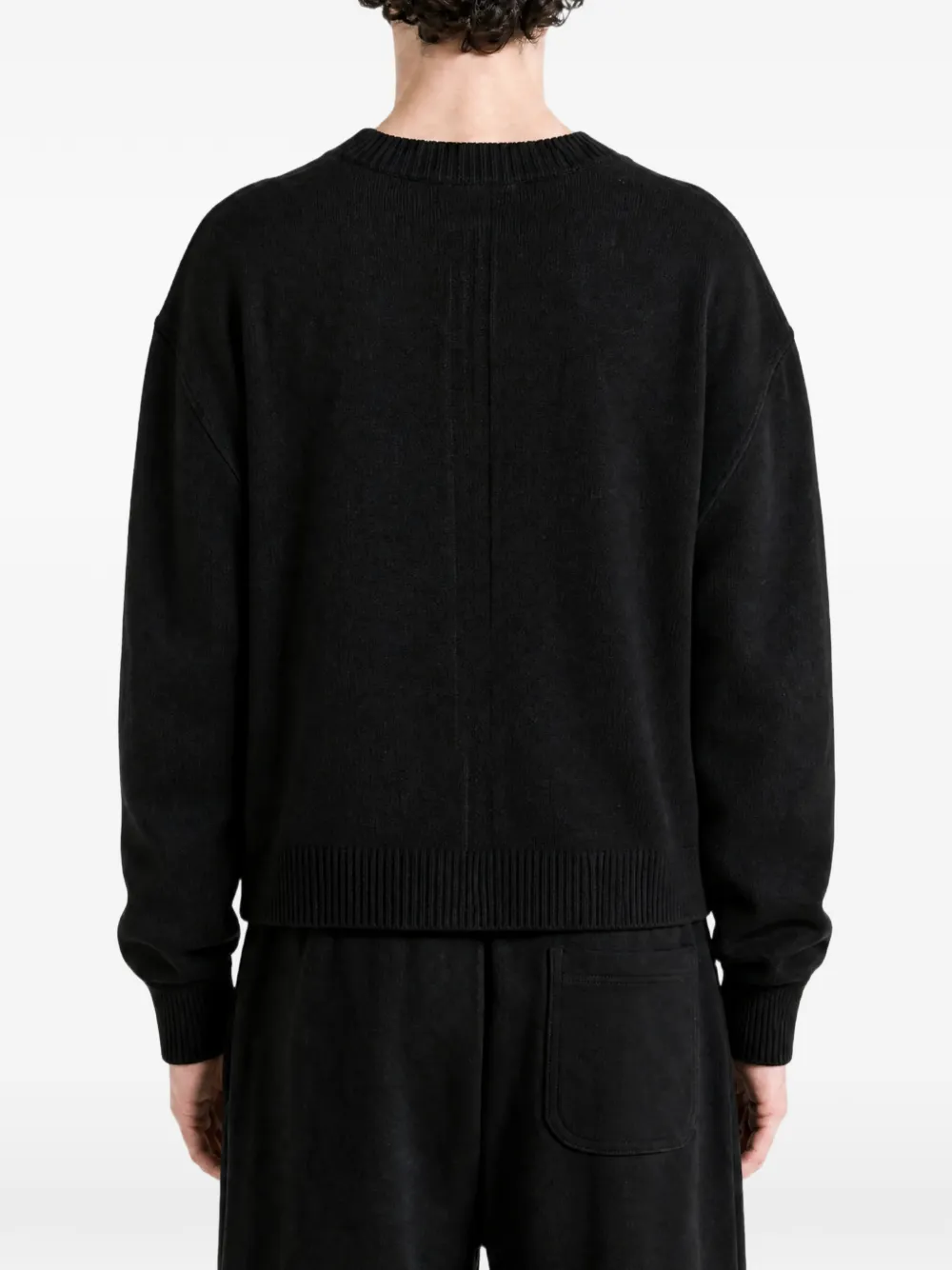 Rick Owens V-neck sweater Zwart