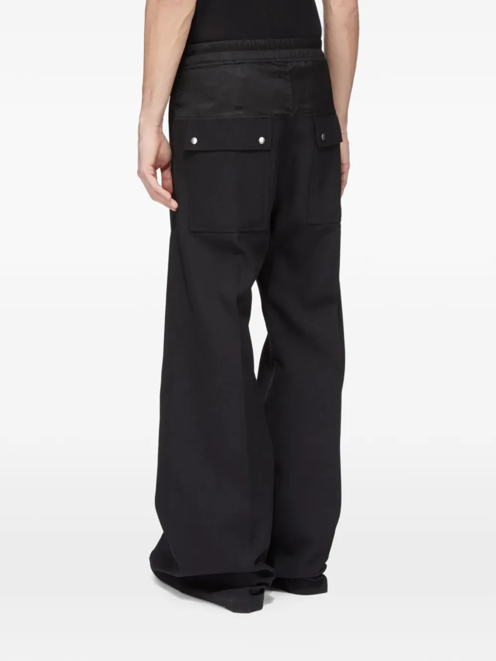 Rick Owens Broek met wijde pijpen en trekkoord Zwart