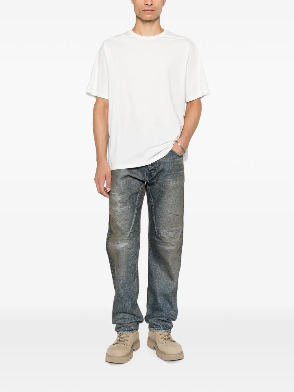 Rick Owens T-shirt met ronde hals Wit
