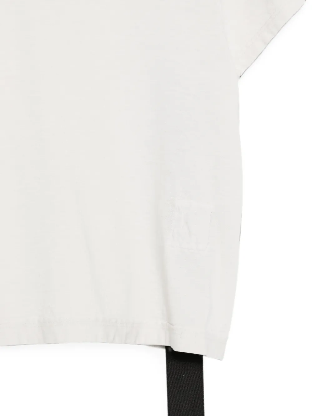 Rick Owens DRKSHDW T-shirt met banddetail en ribgebreide afwerking Wit