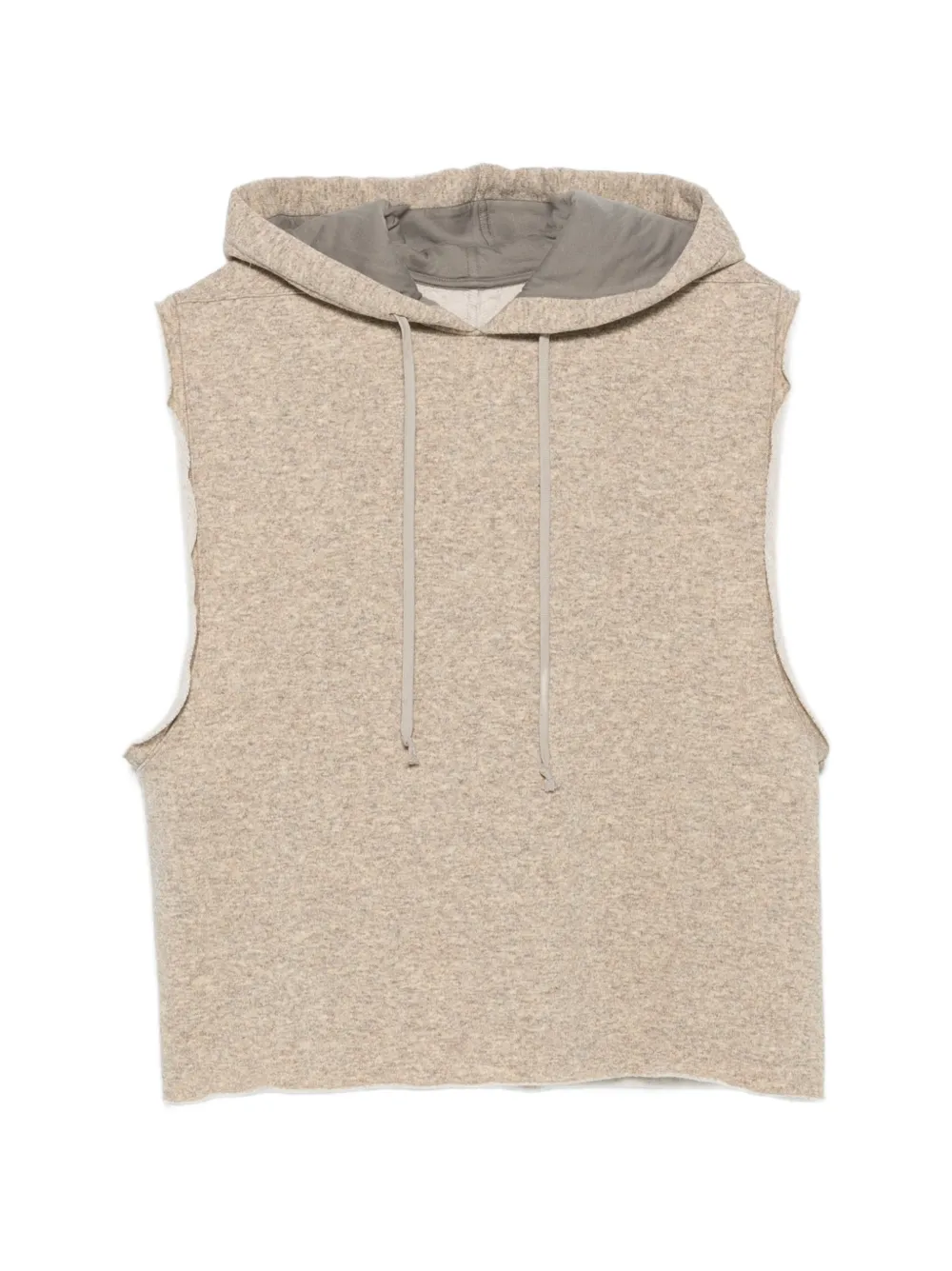 Rick Owens sleeveless hoodie vest - Nude