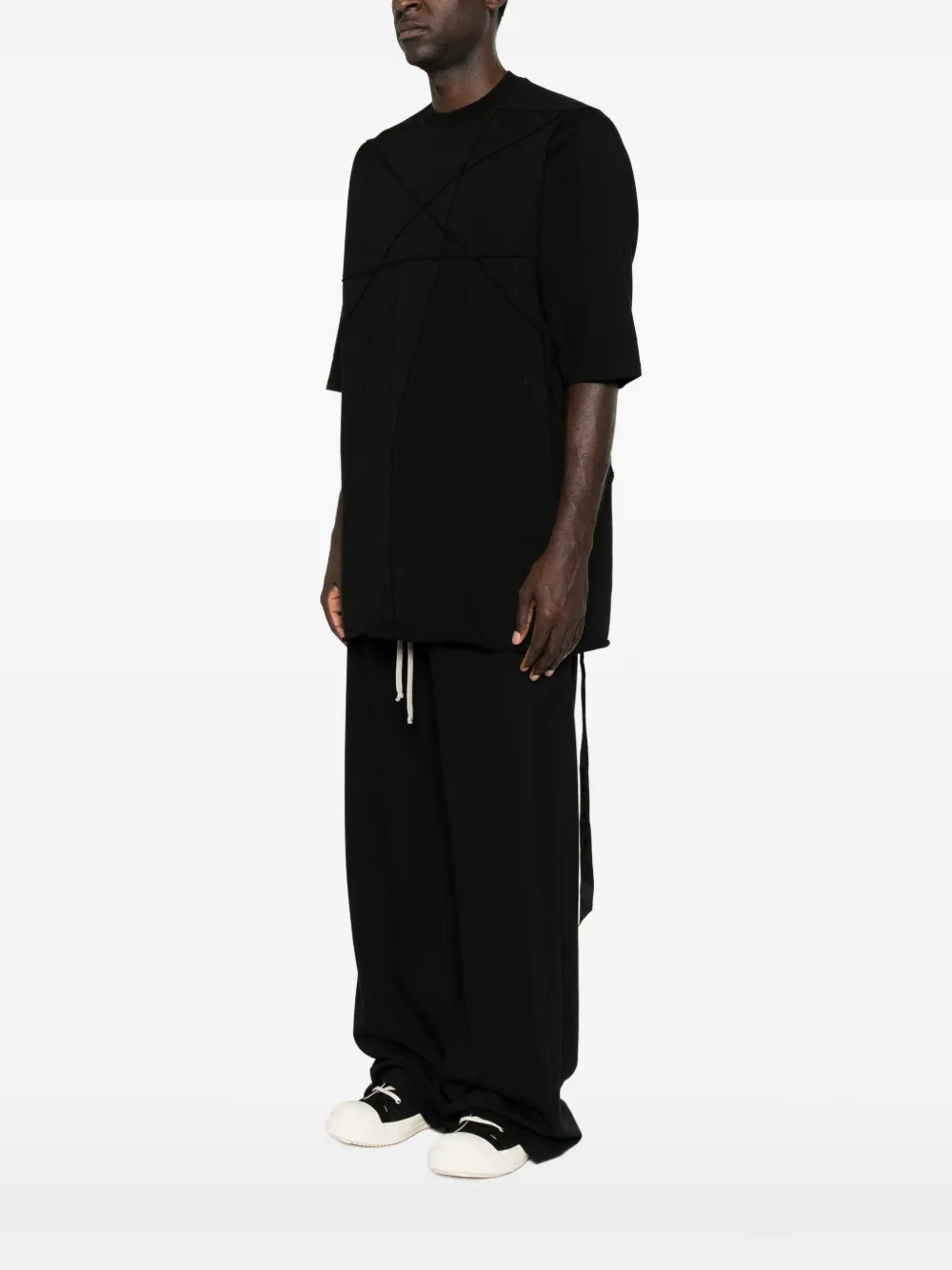 Rick Owens DRKSHDW Jumbo T-shirt met ronde hals Zwart