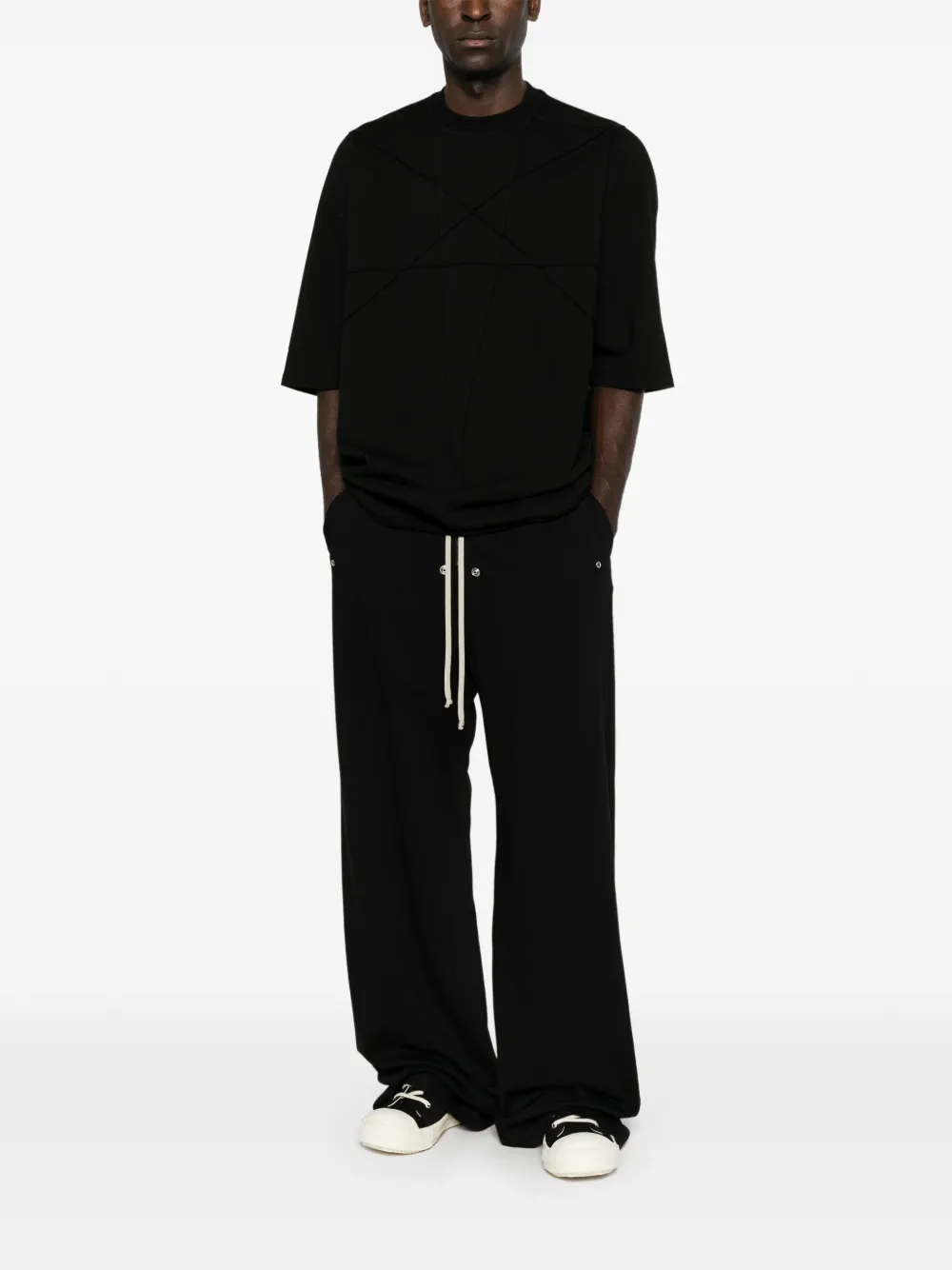 Rick Owens DRKSHDW Jumbo T-shirt met ronde hals Zwart
