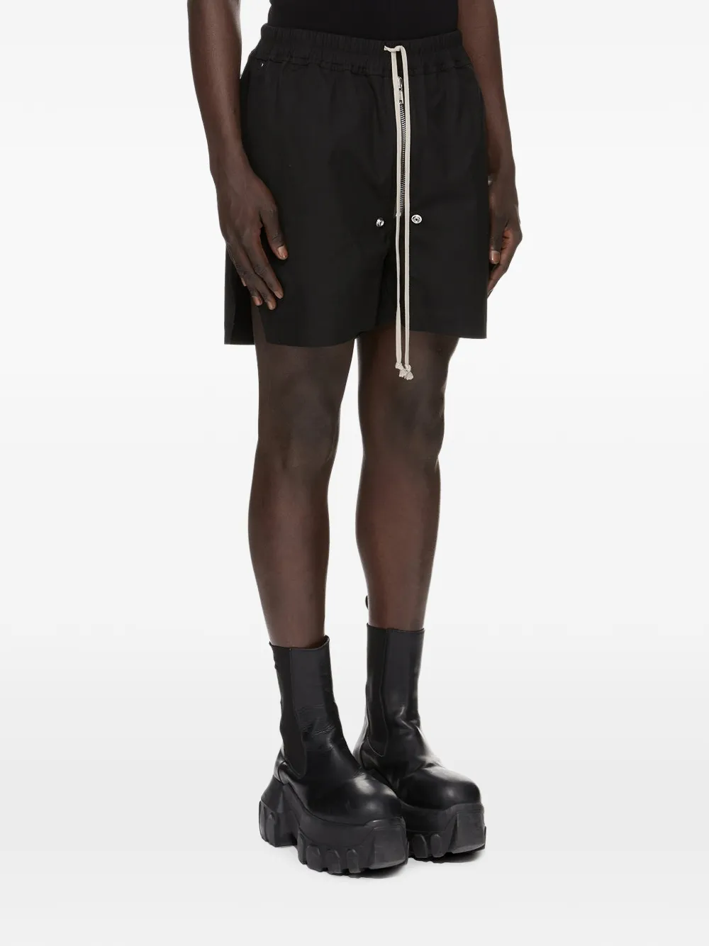Rick Owens Bela shorts met rits Zwart