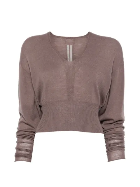 Rick Owens V-neck cropped sweater