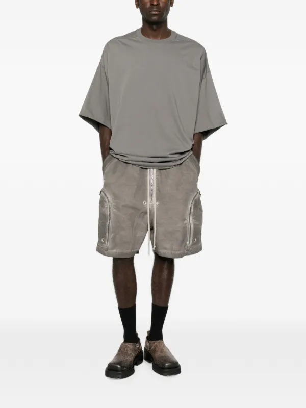 Rick Owens DRKSHDW Tower Bauhaus Shorts In Dark Dust 13oz Lido