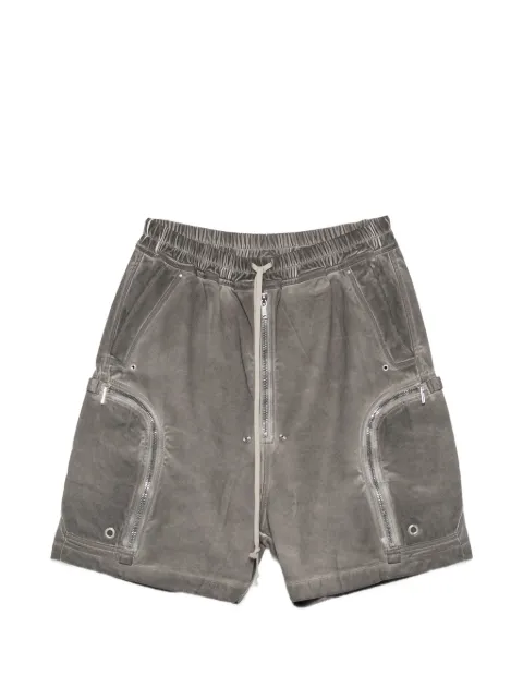 Rick Owens DRKSHDW Bermuda cargo Bauhaus com detalhe de zíper