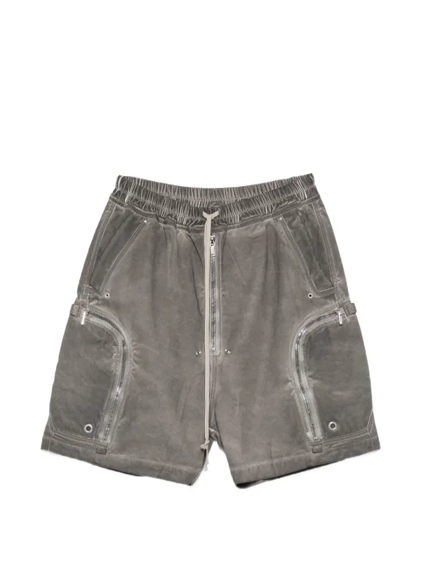 Rick Owens DRKSHDW Tower Bauhaus Shorts In Dark Dust 13oz Lido