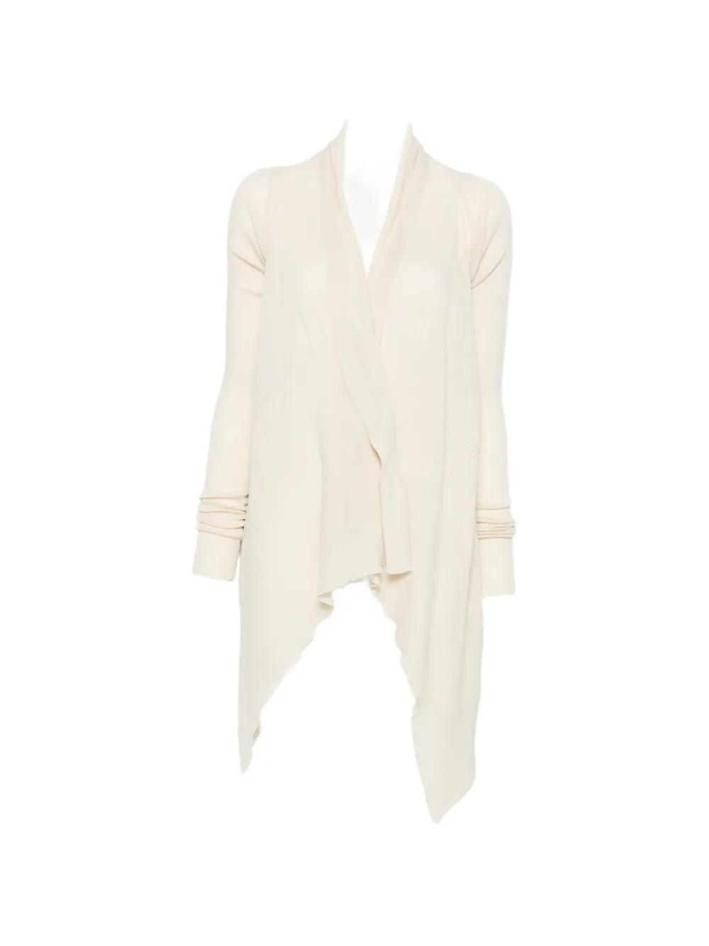 Rick Owens asymmetric draped cardigan - Toni neutri
