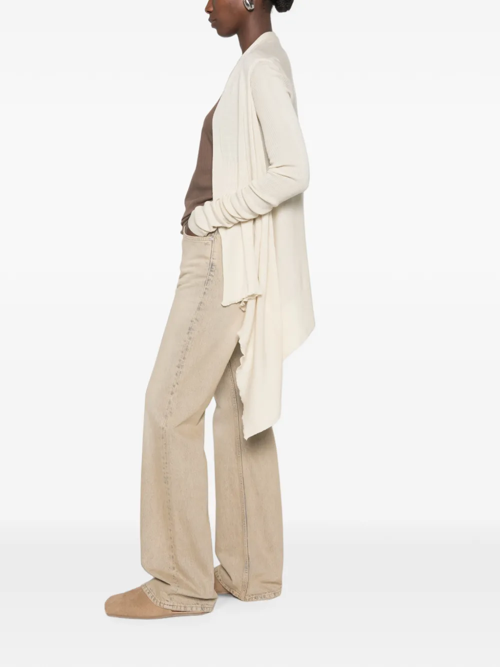 Rick Owens Asymmetrisch vest Beige