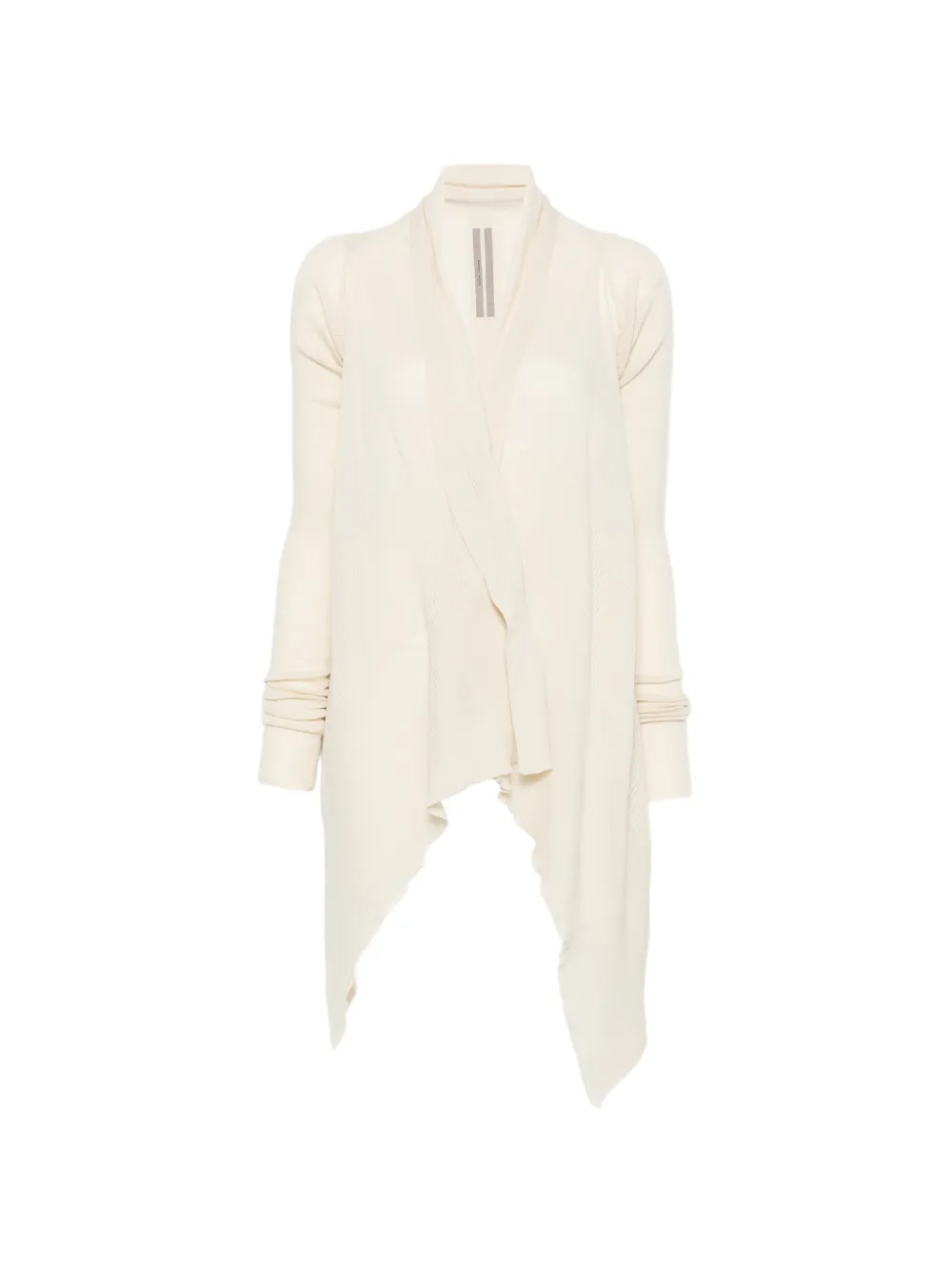 Rick Owens asymmetric draped cardigan - Nude