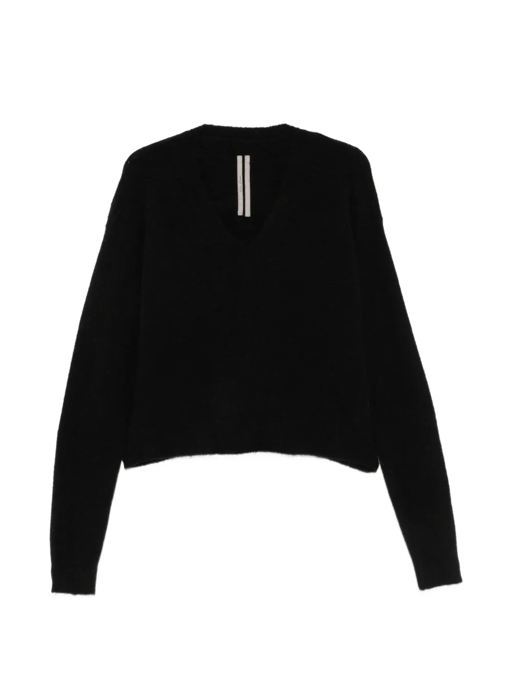 Rick Owens V-neck long-sleeve sweater - Nero
