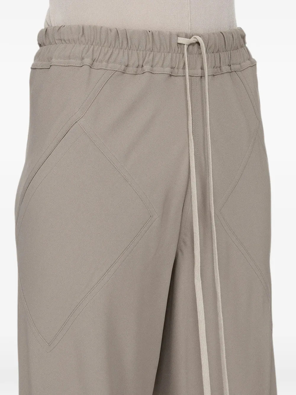 Rick Owens Broek met wijde pijpen en trekkoord Grijs