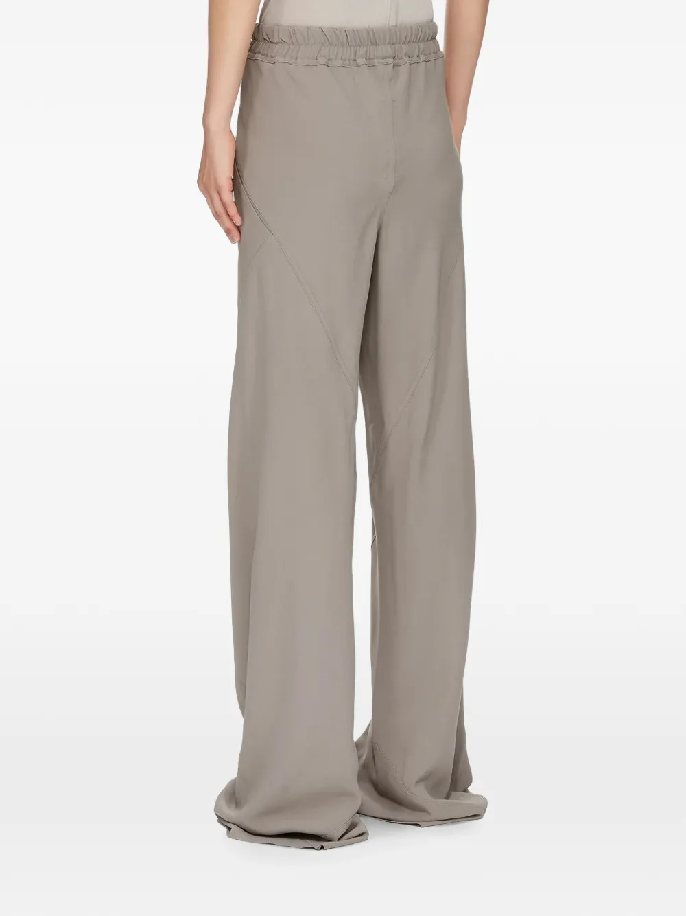 Rick Owens Broek met wijde pijpen en trekkoord Grijs