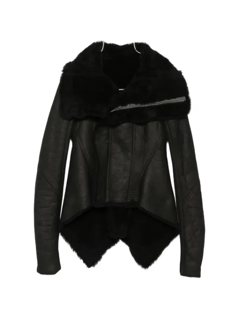 Rick Owens Naska shearling-trim asymmetric jacket