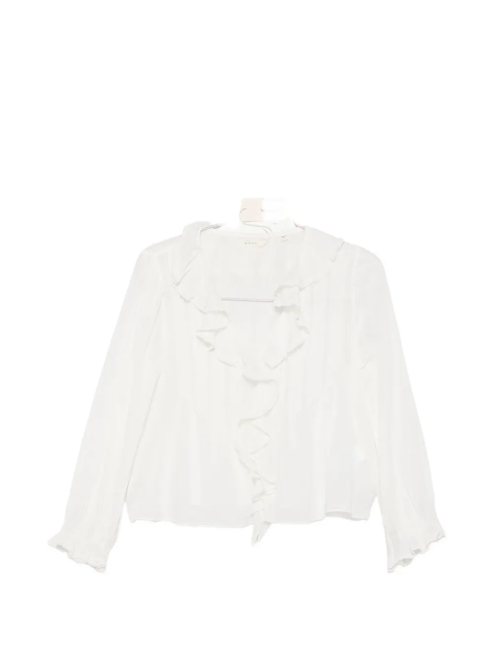 DÔEN Hardy ruffled pin-tucked top - Toni neutri