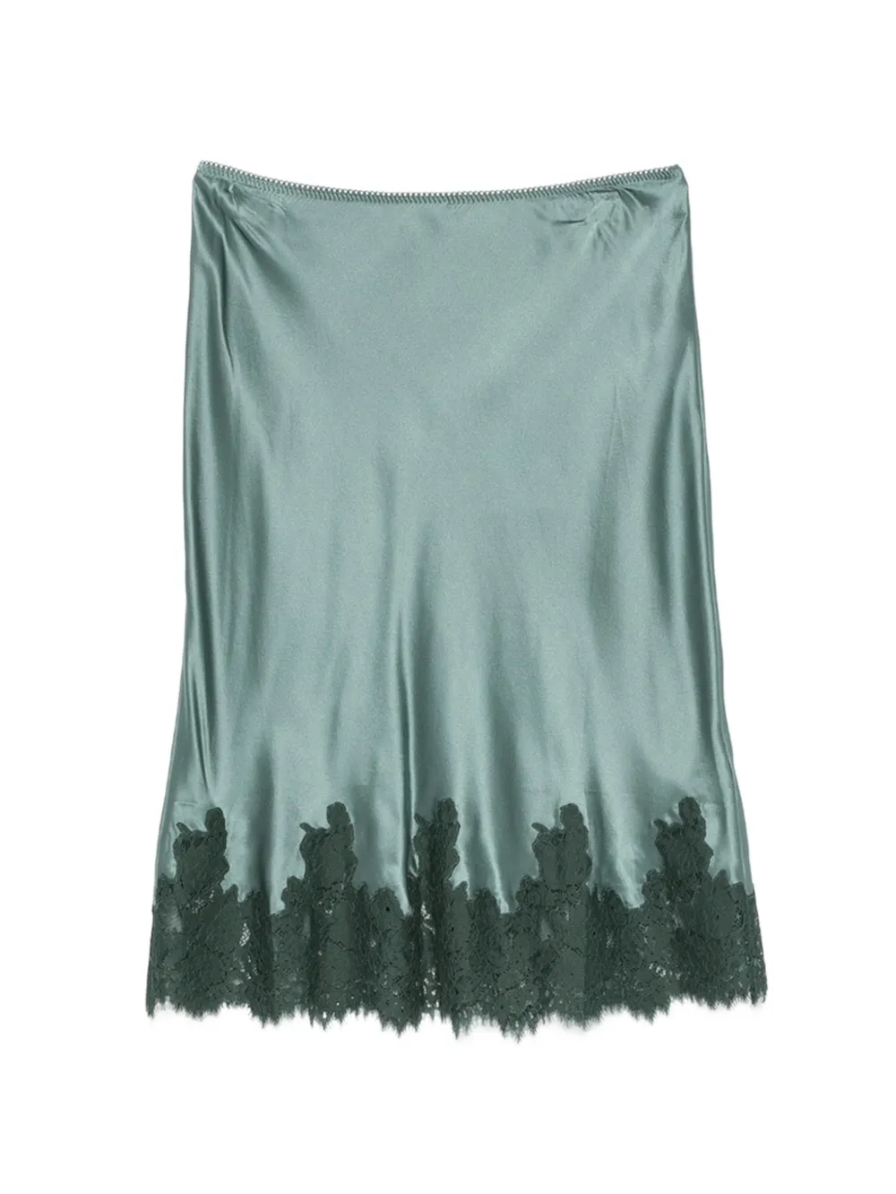 DÔEN Elowette lace-trim midi skirt - Verde