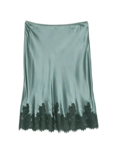 DÔEN Elowette lace-trim midi skirt