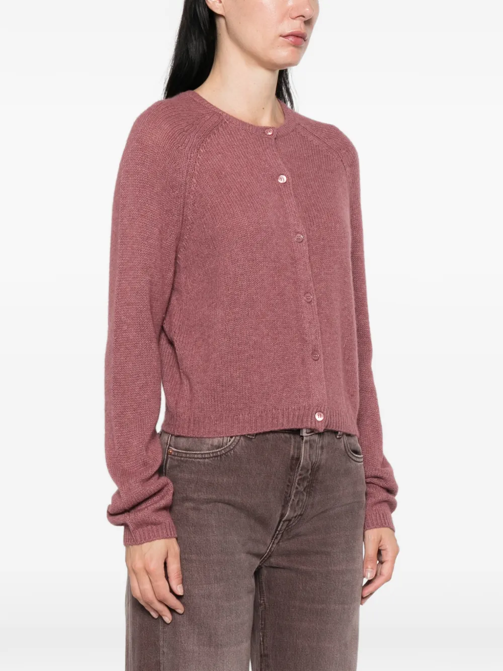 DÔEN Peroline Cashmere Cardigan in Pink, view 3