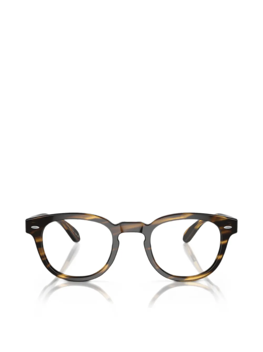 Oliver Peoples Sheldrake round-frame glasses - Marrone