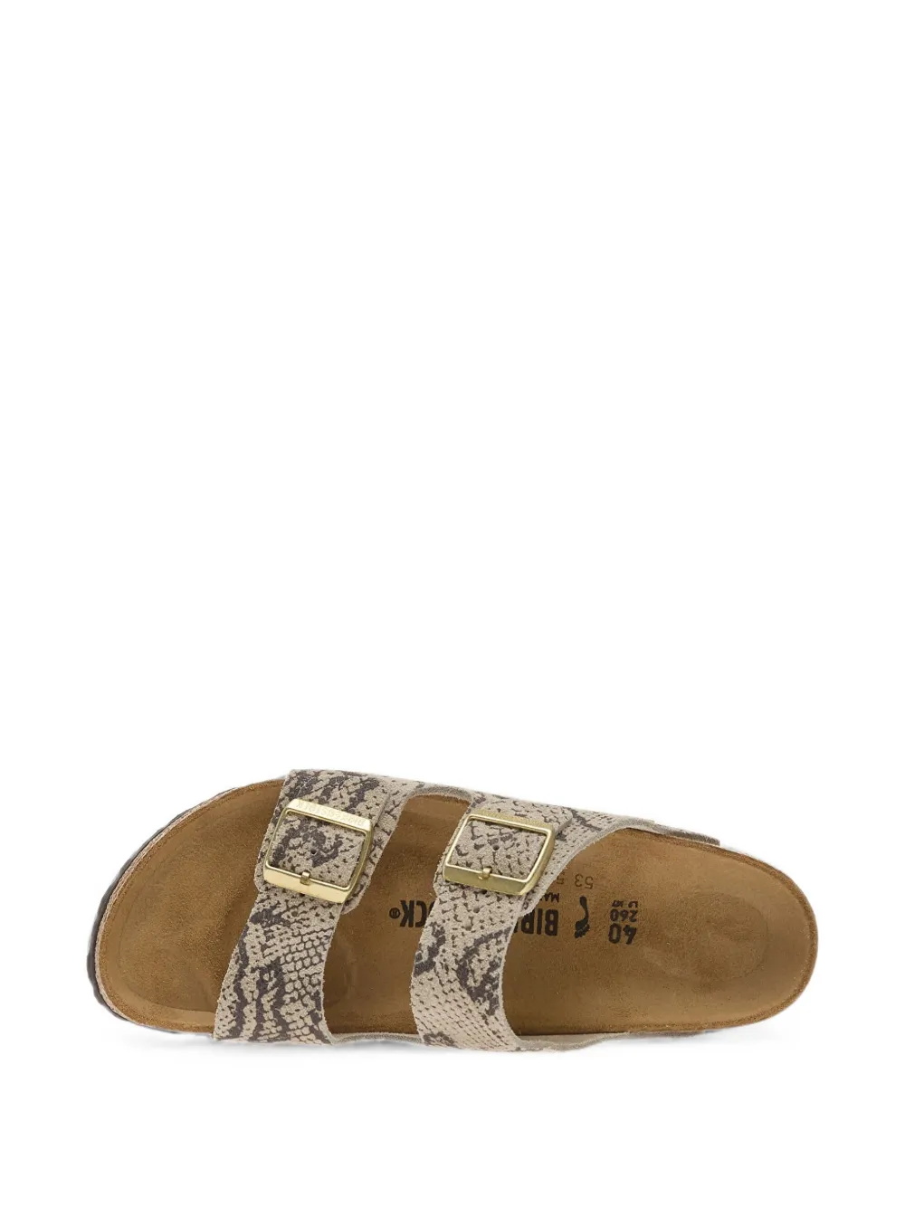 Birkenstock Arizona sandalen met slangen-effect Groen