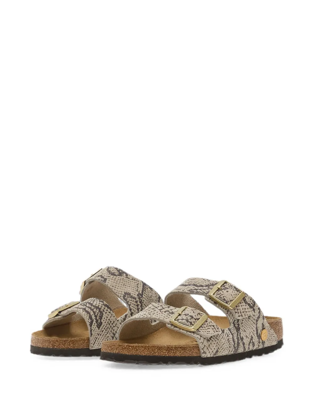 Birkenstock Arizona sandalen met slangen-effect Groen