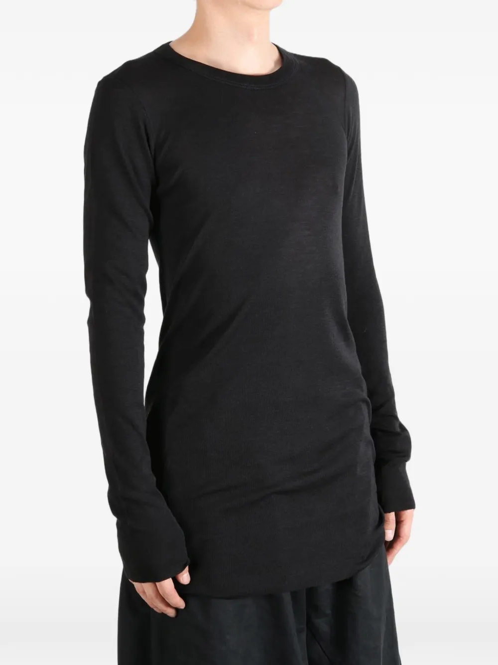 Rick Owens T-shirt met lange mouwen Zwart