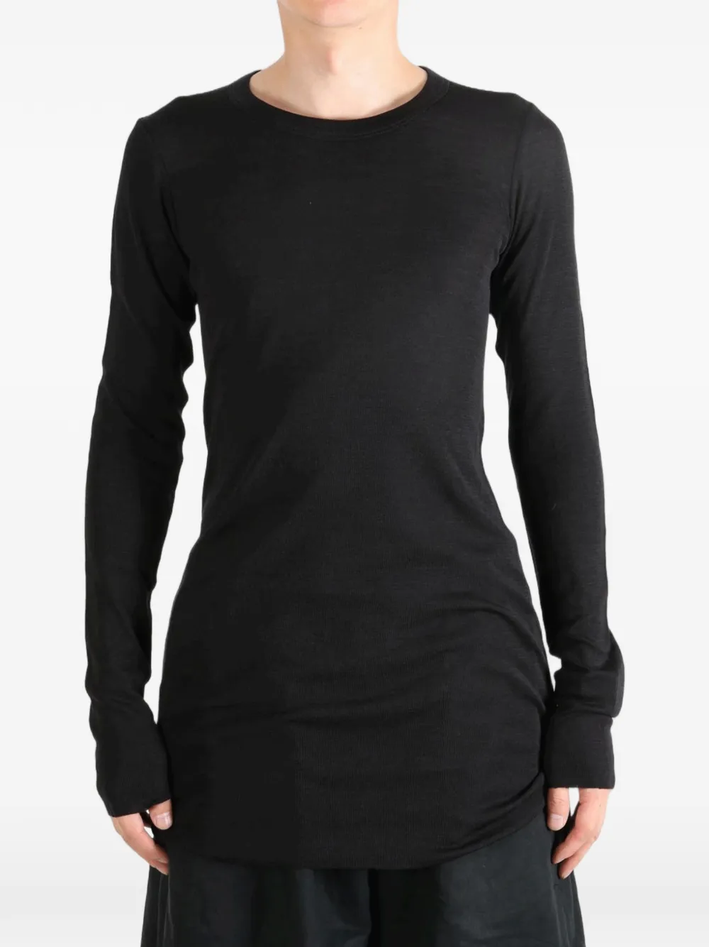 Rick Owens T-shirt met lange mouwen Zwart