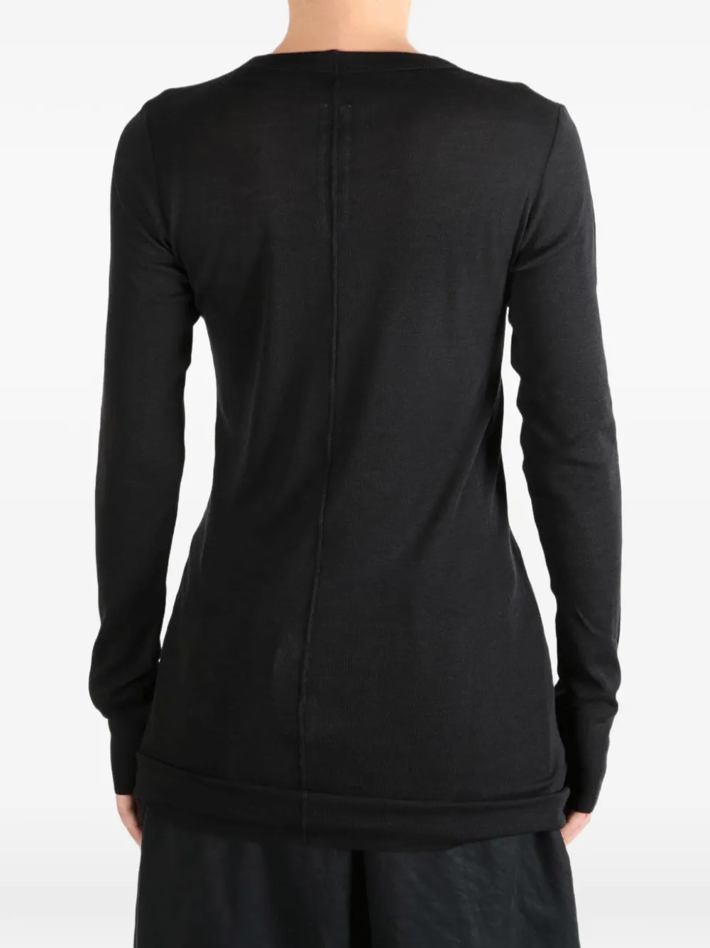 Rick Owens T-shirt met lange mouwen Zwart