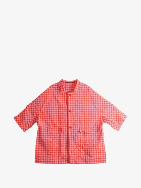 Daniela Gregis gingham-check crinkled-finish shirt