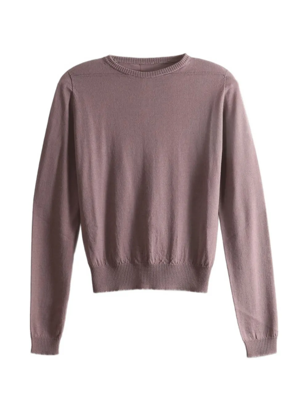 Rick Owens ribbed-trim crew-neck sweater - Marrone
