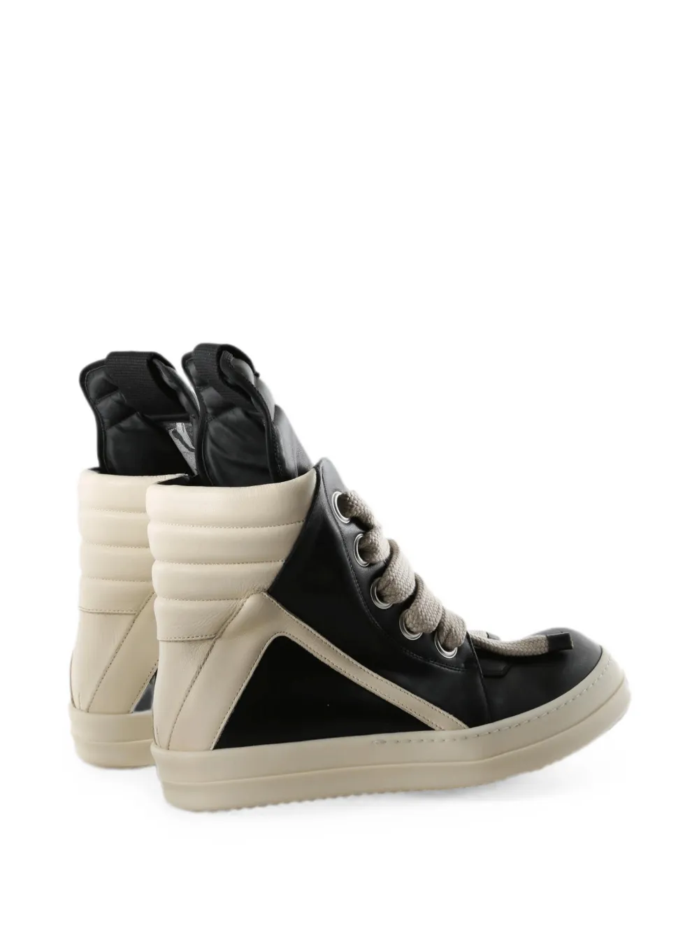 Rick Owens Jumbolace Geobasket high-top leather sneakers Zwart