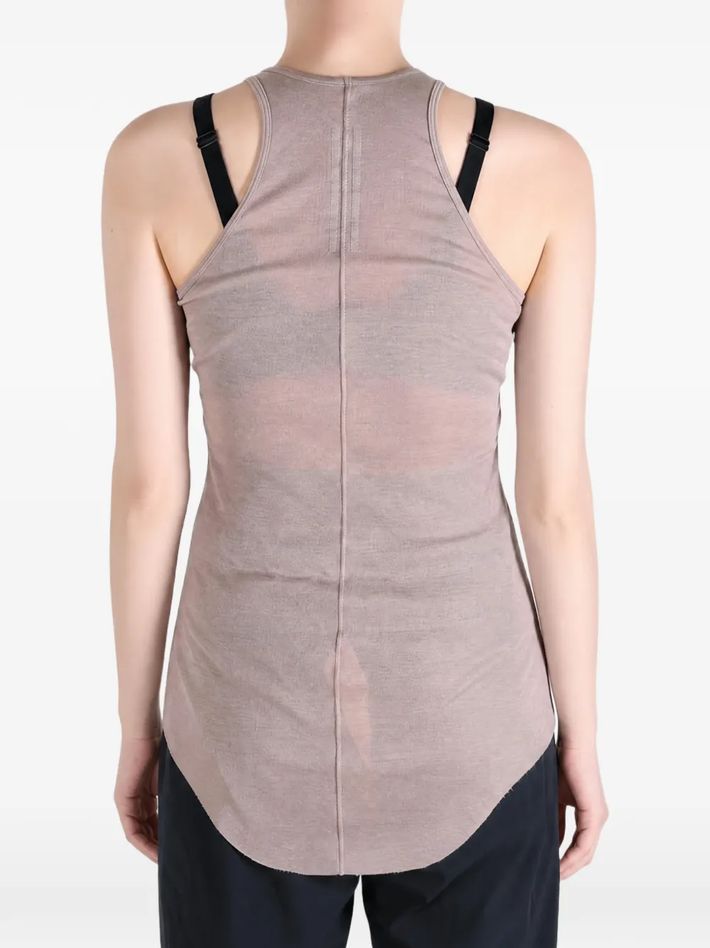 Rick Owens Racerback tanktop met gewelfde zoom Roze