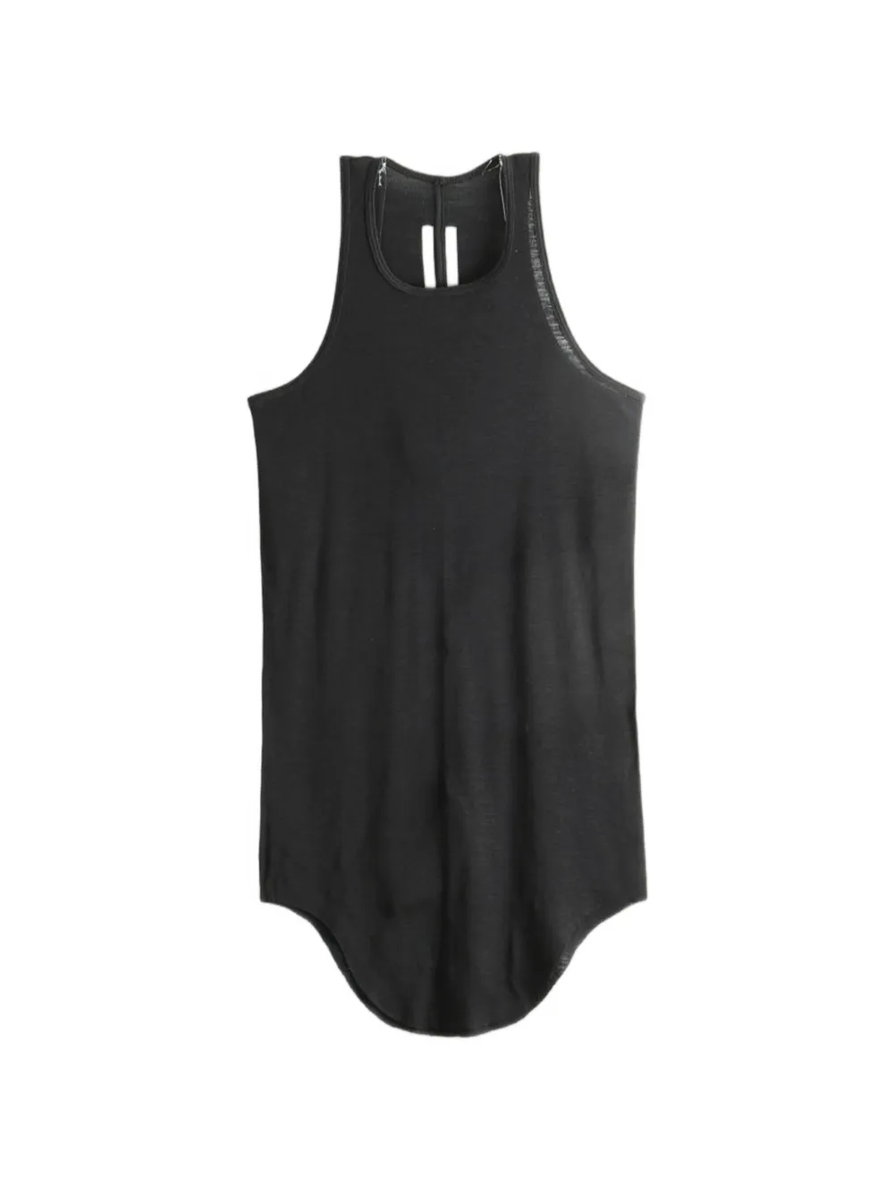 Rick Owens curved-hem racerback tank top - Nero