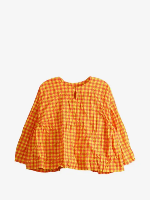 Daniela Gregis gingham-check gathered-detail top