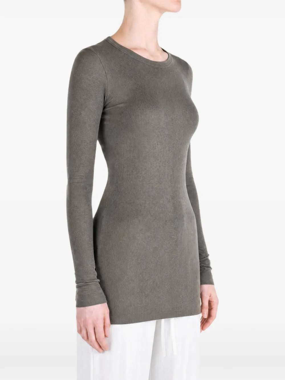 Rick Owens Ribgebreide top Groen