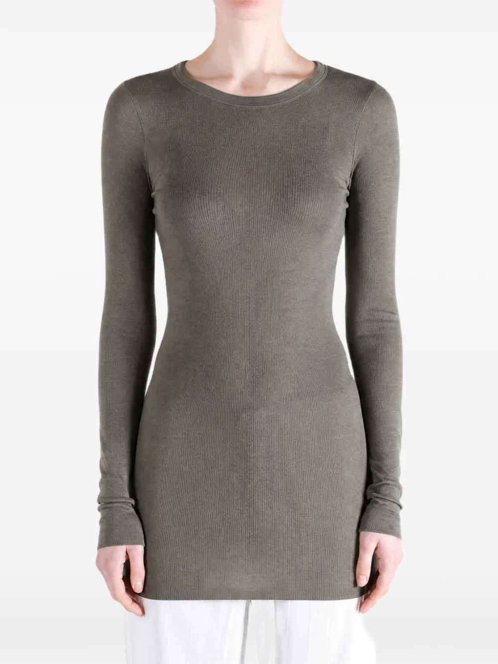 Rick Owens Ribgebreide top Groen