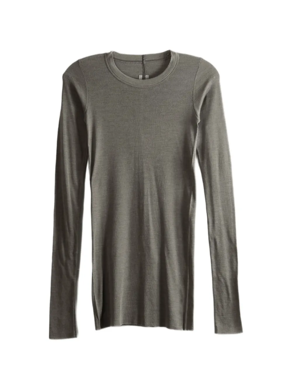Rick Owens ribbed-knit long-sleeve top - Verde