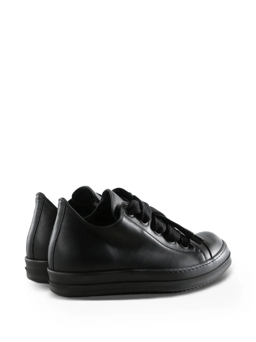 Rick Owens Jumbolace leren sneakers Zwart